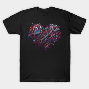 Artistic Heart Design T-Shirt